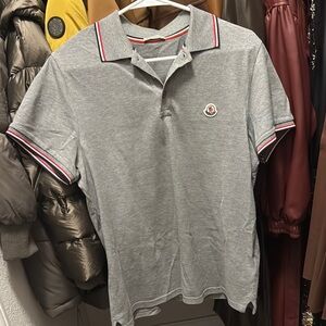 Moncler Gray Polo Shirt for Men